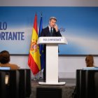 Feijóo, en una rueda de prensa.