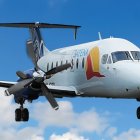 Un avión de la compañía colombiana Satena.