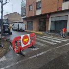 Una de las obras en marcha en La Bañeza.
