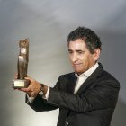 Juan Mayorga, al recibir el premio Diputación de Ávila de las Letras 'Jiménez Lozano'.