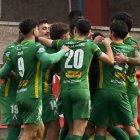 Los jugadores del Atlético Astorga celebran su triunfo frente al Real Ávila por 2-4.