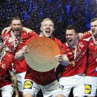 Dinamarca celebra su triunfo en el Europeo.