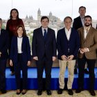 El presidente del PP de Castilla y León y candidato a la reelección a la Presidencia de la Junta, Alfonso Fernández Mañueco, interviene en el acto de presentación de la candidatura del PP de Salamanca a las Cortes.
