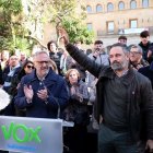 Abascal, en un mitin celebrado en la plaza de los Bandos, en Salamanca.