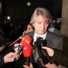 El secretario general del PSOE de Castilla y León, Carlos Martínez, en Bembibre.