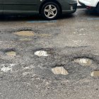 Baches en el entorno del parque San Francisco en León