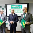 Narciso Prieto, Cipriano García y Alejandro Hidalgo, hoy en la presentación de resultados.