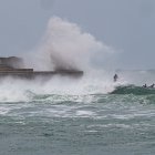 Oleaje en la playa de Ondarreta, a 31 de enero de 2026, en San Sebastián, Guipúzcoa, País Vasco (España). 