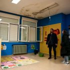 Andrés Nogaledo y Nuria Rubio, en el colegio.