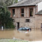 Inundaciones provocadas por el desbordamiento del río Duero, a 14 de febrero de 2026, en San Esteban de Gormaz, Soria, Castilla León (España).