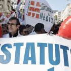 La manifestación del día 14 precedió a la huelga.