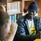 Abdul, uno de los participantes en la película comunitaria de Marcos Roddie en La Fontana.