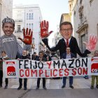 Entidades sociales, cívicas y sindicales de la Comunitat Valenciana se concentran en las puertas de Les Corts Valencianes para reclamar cárcel para el expresident de la Generalitat Carlos Mazón por su gestión de la dana del 29 de octubre de 2024, en la que fallecieron 230 personas.