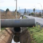 Trabajos de canalización del regadío del Canal Bajo del Bierzo.