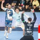 Sergio Sánchez, en el partido Abanca Ademar-Cangas.