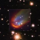 Una onda de choque alredor de una estrella muerta captada por un telescopio.