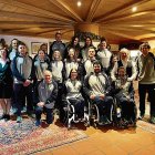 María Martín-Granizo, en el centro al fondo, junto al resto de la delegación paralímpica española.