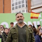 Abascal ayer, en un mitin en Medina del Campo, en Valladolid.
