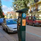 Un parquímetro ubicado en una calle de Astorga.