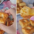 Los hojaldres de Astorga, también conocidos como mielitos, destacan por sus capas de hojaldre dorado empapadas en un aromático almíbar de miel que los convierte en un dulce irresistible