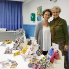 Diana y Eva de Vega, ayer en Juan Soñador con sus inventos para gestionar el estrés .