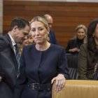 María Guardiola, presidenta extremeña en funciones, el jueves.