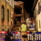 Se desploma la fachada de la Casona de Dámaso Merino en León.