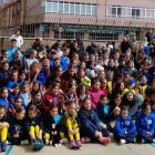 Foto de familia de las participantes en el Torneo Soluidario Benjamín Femenino Divina Pastora que ha resultado todo un éxito.