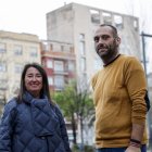 La portavoz de la Semana Santa Inclusiva, Blanca Ribelles, y Albert Llueca, a favor de la entrada de mujeres.