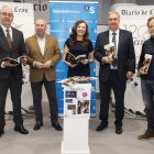 Jorge Revenga, Joaquín S. Torné, Cristina Santos, Miguel S. Seijas y Héctor Escobar, en la presentación de la obra, este jueves, en el Club de Prensa de Diario de León.