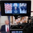 Trump, durante su discurso en el que pidió paciencia a los ciudadanos de EE UU por la uerra contra Irán.