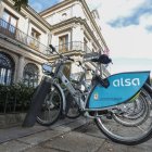 Uno de los puntos de anclaje del sistema de préstamo de bicis está en San Marcelo.