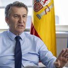 Alberto Núñez Feijóo durante la entrevista.