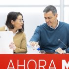 El presidente del Gobierno y secretario general del PSOE, Pedro Sánchez durante la reunión de una Ejecutiva socialista en Ferraz.