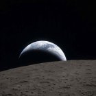Vista de un "ocaso de la Tierra" captada por la tripulación de Artemis el 6 de abril de 2026.