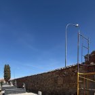 Vista de los trabajos en el cementerio.