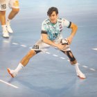 Gonzalo se prepara para tirar un penalti.