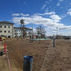 Obras en el parque de la calle Las Violetas.