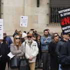 Protesta del colectivo de autónomos en el centro de León.