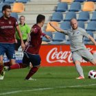 Isi Palazón arma un tiro en el último Pontevedra-Deportiva, que acabó 0-0 en octubre del 2018.