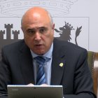 Jacinto Canales, durante la rueda de prensa de hoy.