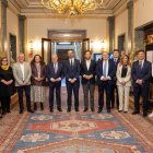 Los responsables de la fundación, en el Senado.