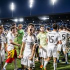 Celebración de la Champions por parte del Real Madrid juvenil.