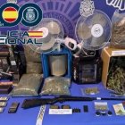 Material incautado por la Policía Nacional.