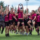 El León Rugby Club celebra el triunfo en la final de la Copa.