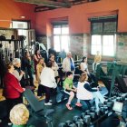 Los vecinos visitaron las instalaciones del gimnasio de Oseja.