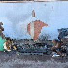 Contenedores quemados en San Andrés