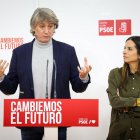 Carlos Martínez y Nuria Rubio en un acto del PSOE de CyL