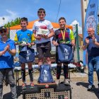 Uno de los cuatro podios del Trial Bici de San Cibrián de Ardón.