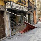 Estado en el que quedó el toldo.